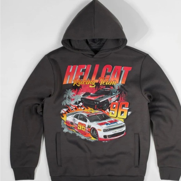 Helkcat Racing Team Graphic Hoodie - Gray XXL - Picture 1 of 8